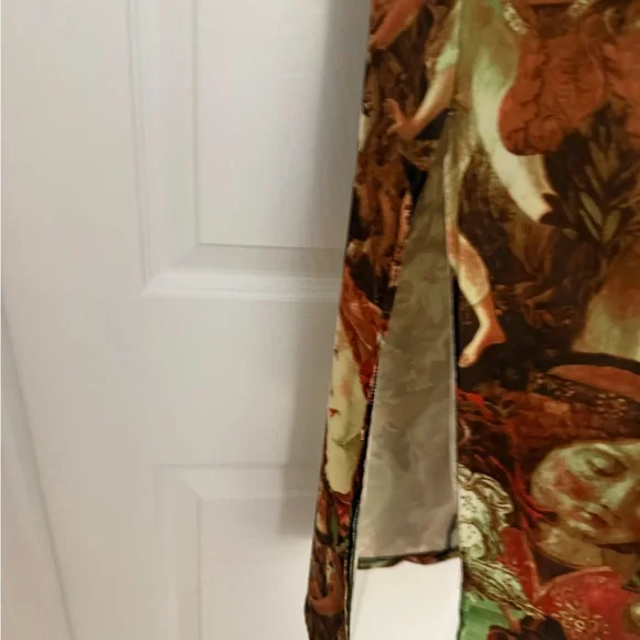 Artistic Renaisaance Print Maxi Dress - Picture 3 of 4